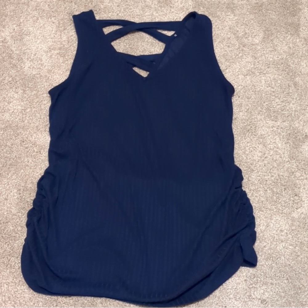 Full Moon maternity stitch fix blue tank size large